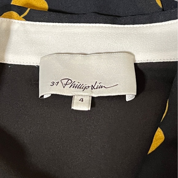 3.1 Phillip Lim blouse button up cherries navy gold 4 - Picture 5 of 10